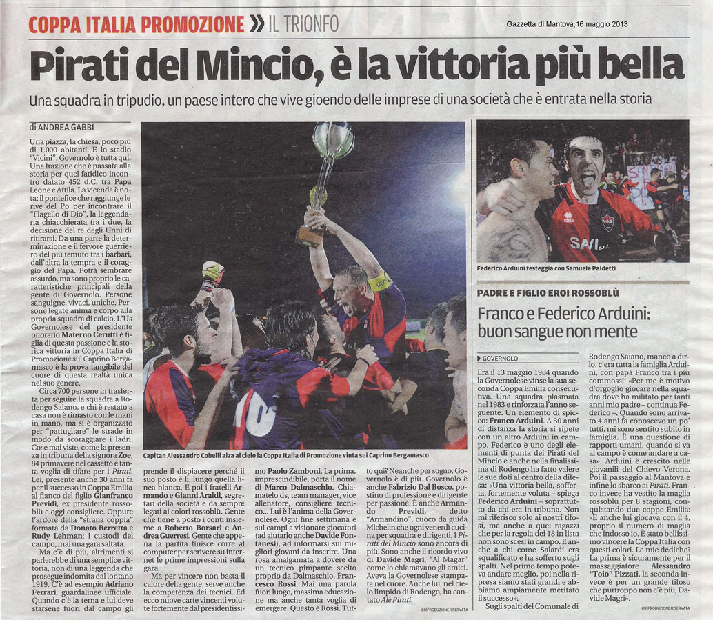 Coppa Italia Promozione Governolese 2012-13