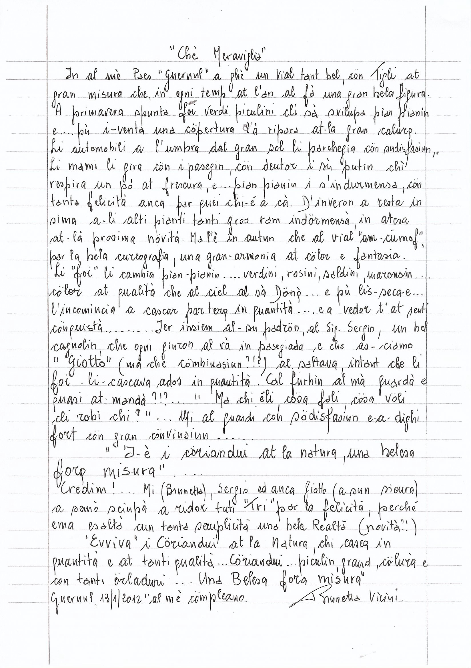 che meraviglia
